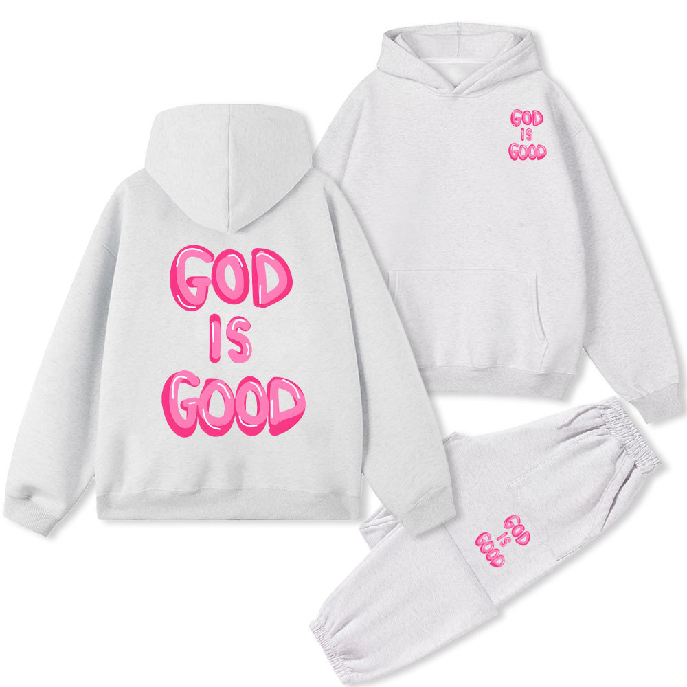God Is Good Christian Premium Fleece Hoodie Set