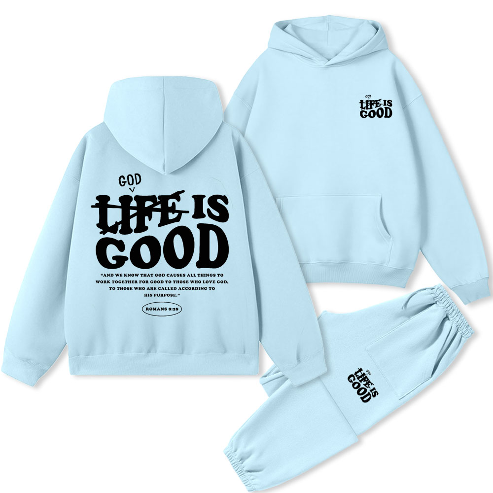 God Is Good Christian Premium Fleece Hoodie Set