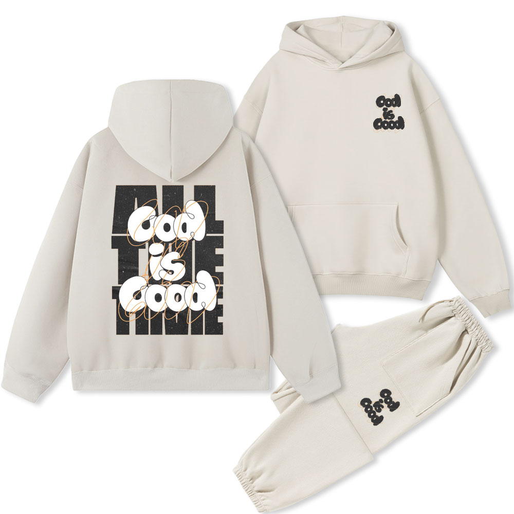 God Is Good Christian Premium Fleece Hoodie Set