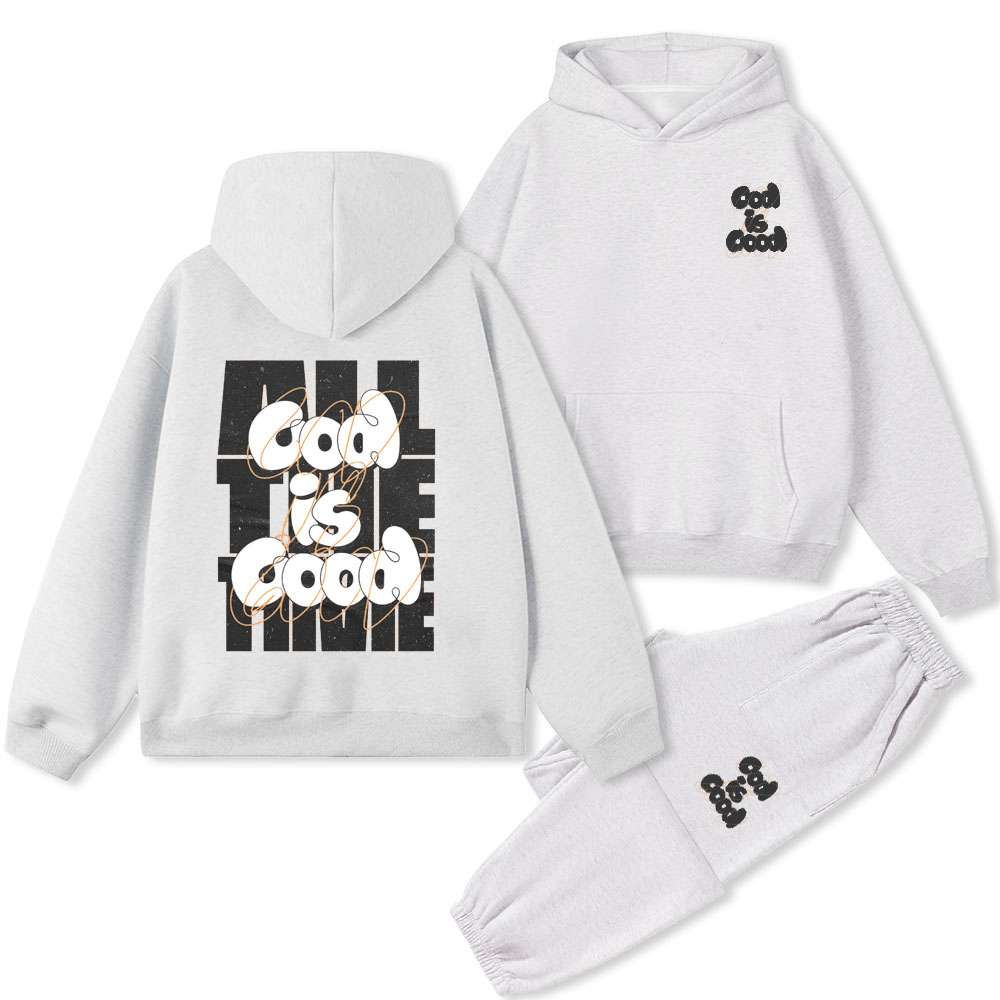 God Is Good Christian Premium Fleece Hoodie Set