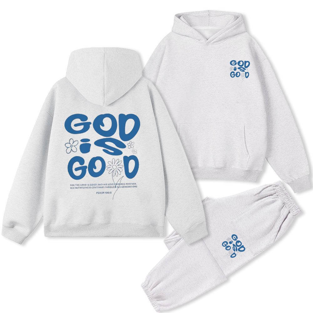 God Is Good Christian Premium Fleece Hoodie Set