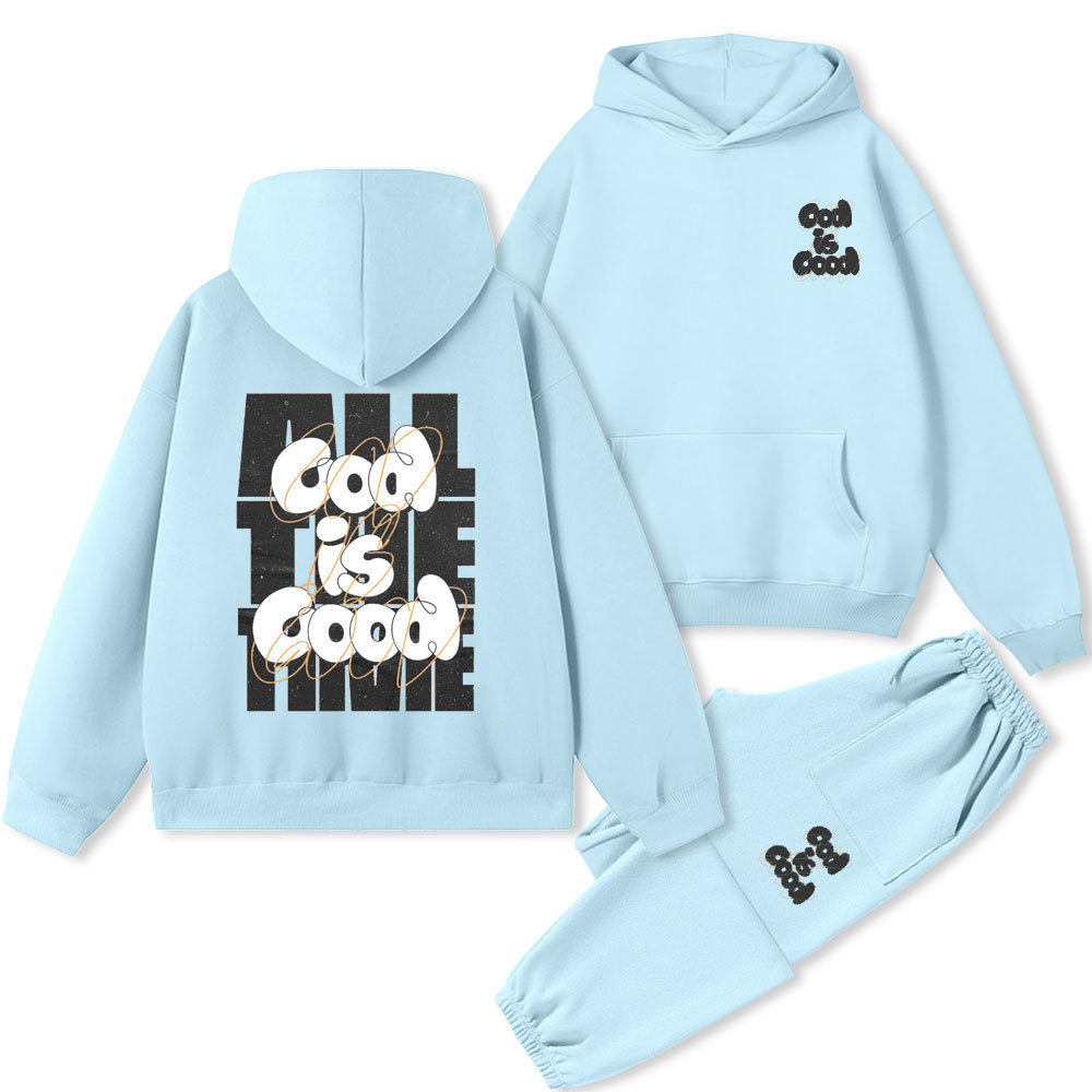 God Is Good Christian Premium Fleece Hoodie Set