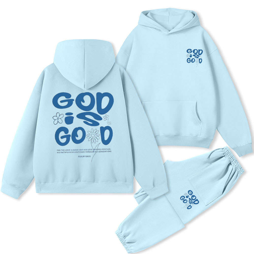 God Is Good Christian Premium Fleece Hoodie Set