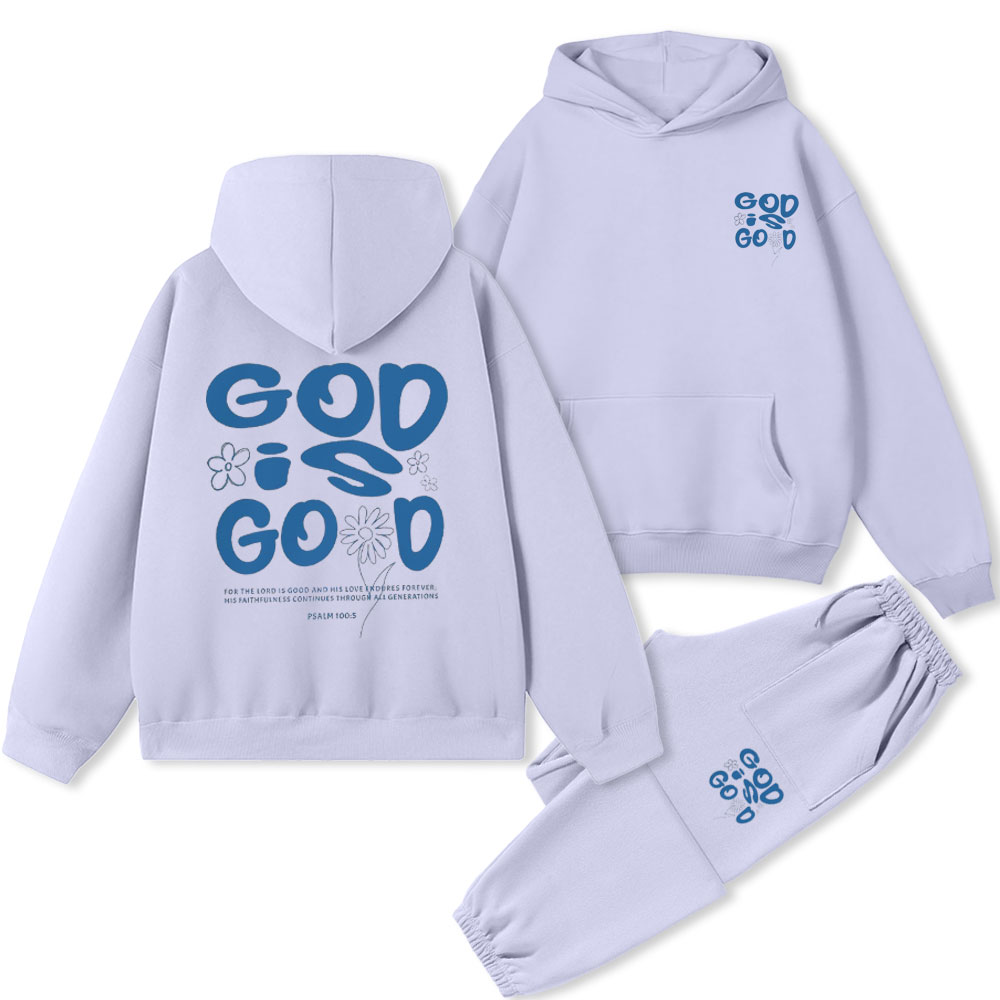 God Is Good Christian Premium Fleece Hoodie Set