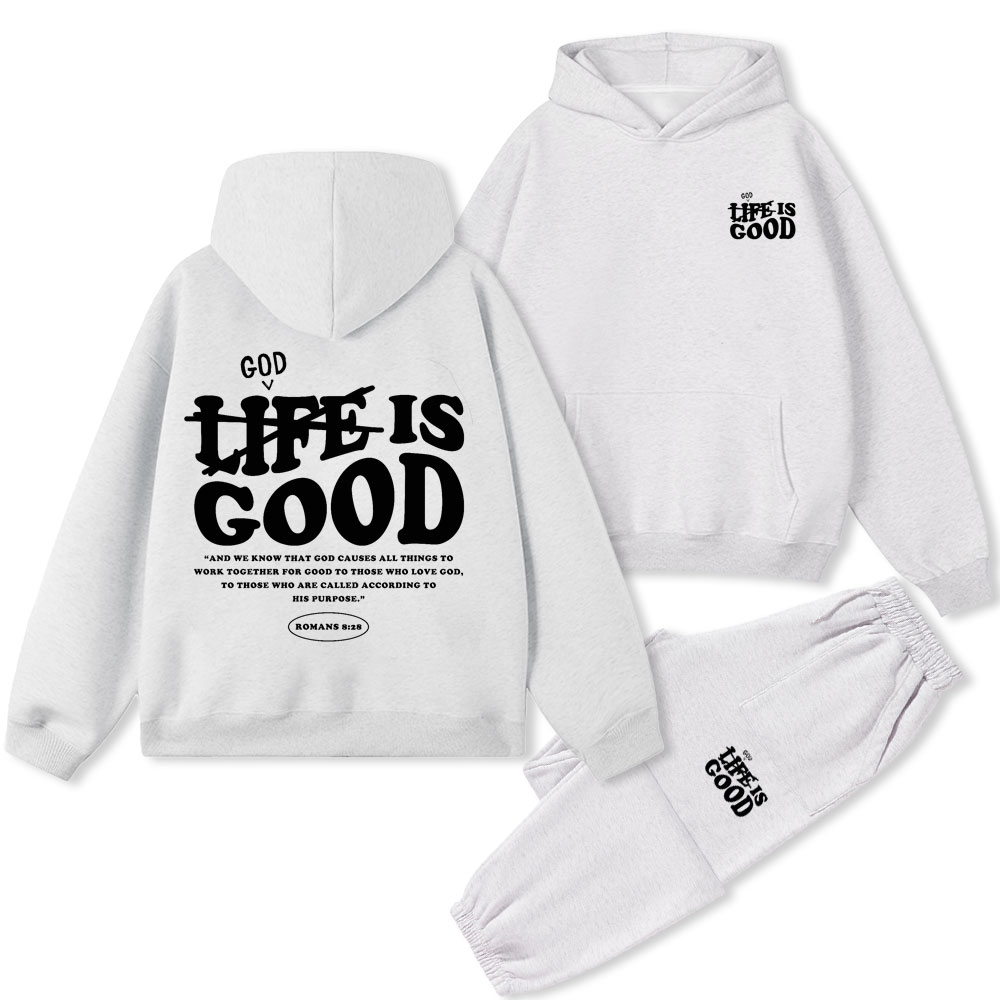 God Is Good Christian Premium Fleece Hoodie Set
