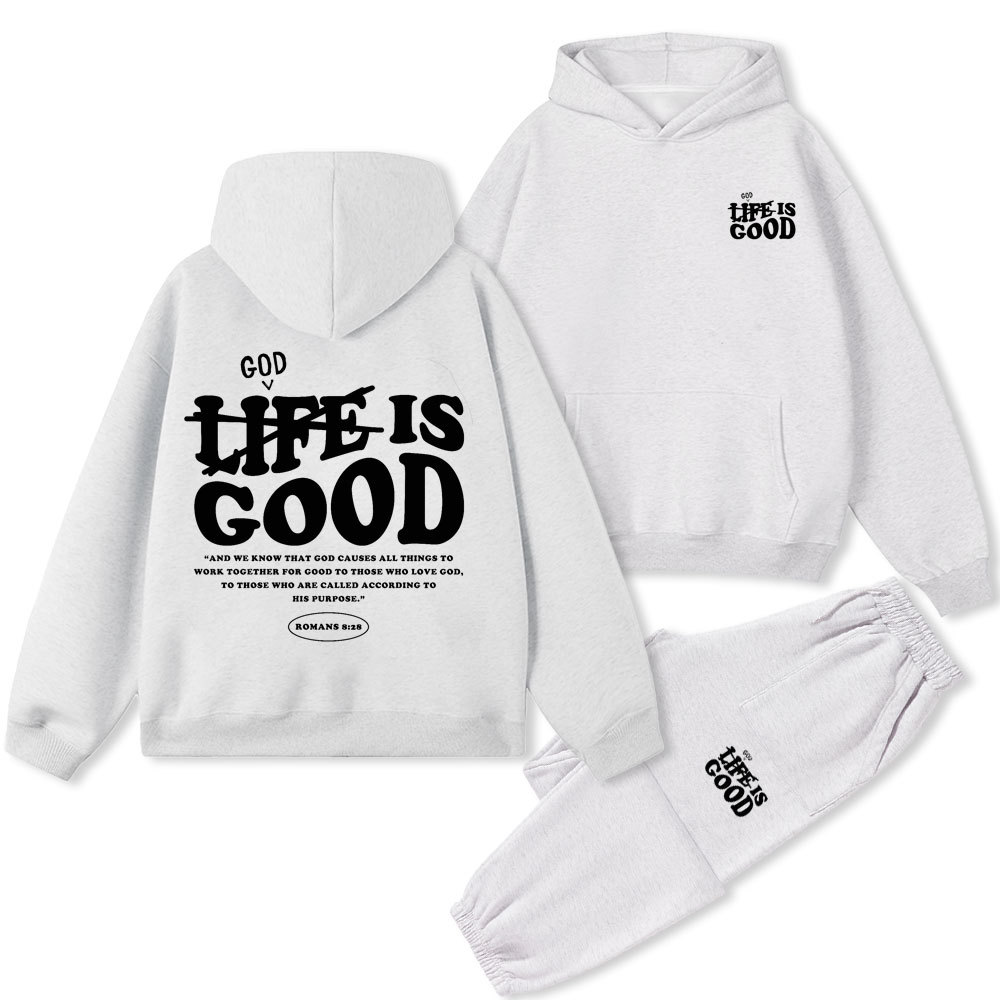God Is Good Christian Premium Fleece Hoodie Set