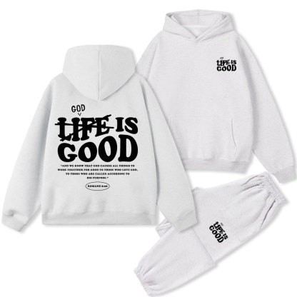 God Is Good Christian Premium Fleece Hoodie Set