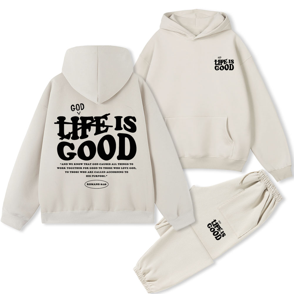 God Is Good Christian Premium Fleece Hoodie Set