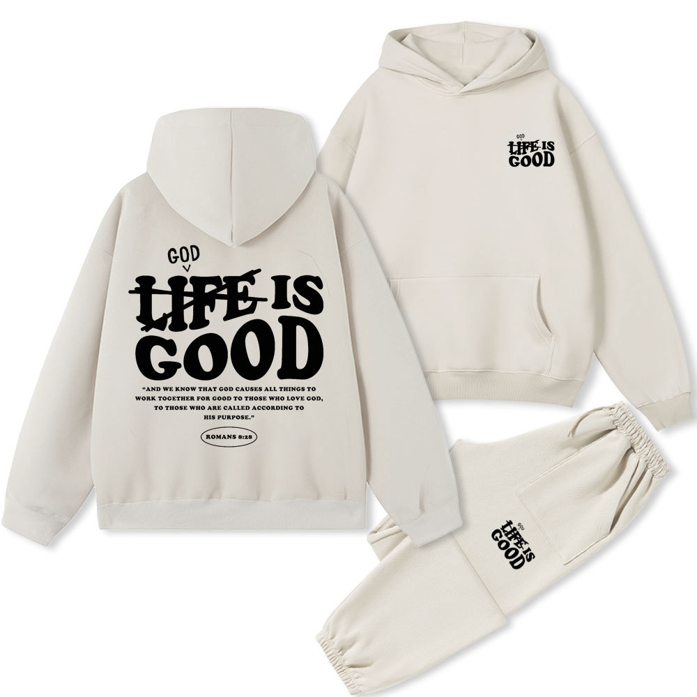God Is Good Christian Premium Fleece Hoodie Set