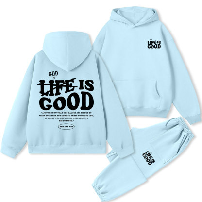 God Is Good Christian Premium Fleece Hoodie Set