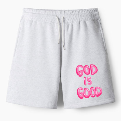 God Is Good Christian Premium Fleece Shorts