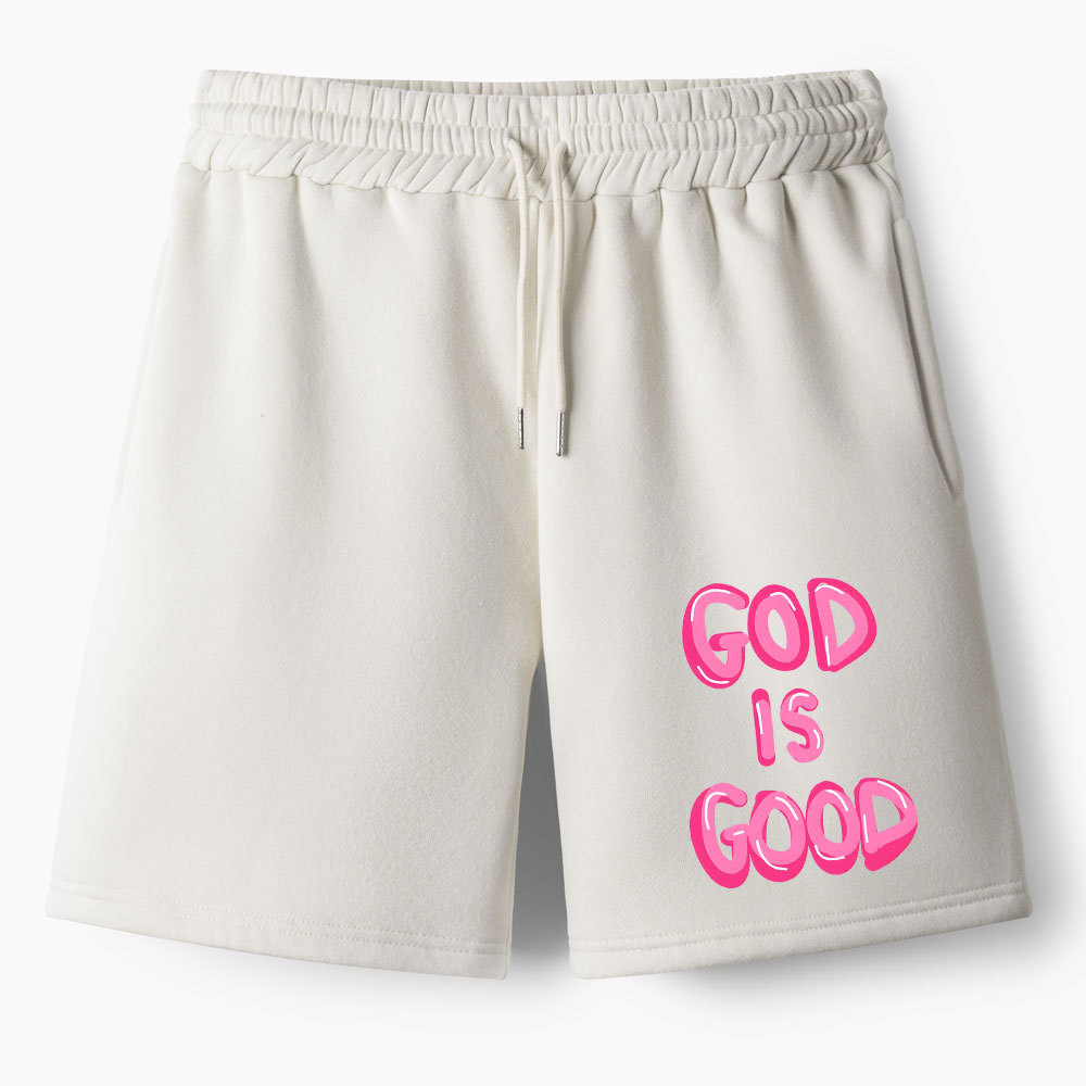 God Is Good Christian Premium Fleece Shorts
