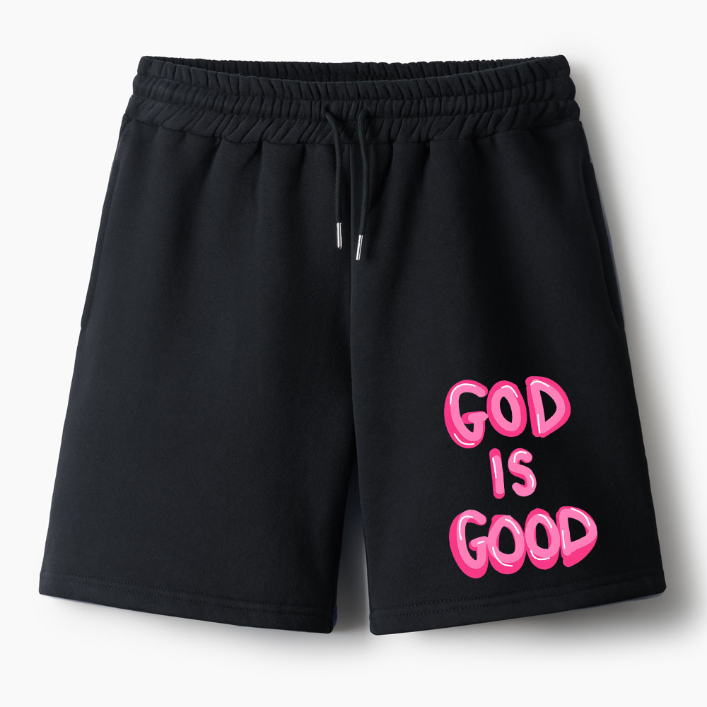 God Is Good Christian Premium Fleece Shorts