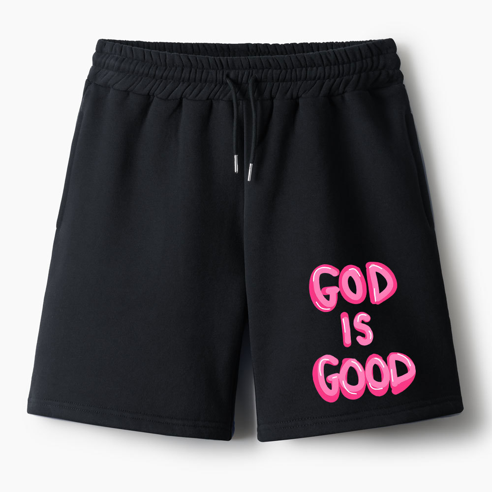 God Is Good Christian Premium Fleece Shorts