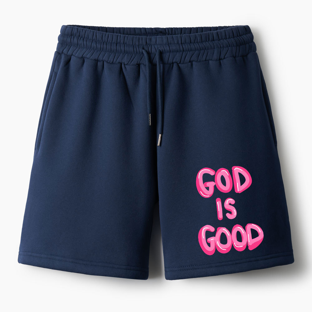 God Is Good Christian Premium Fleece Shorts