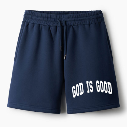 God Is Good Christian Premium Fleece Shorts