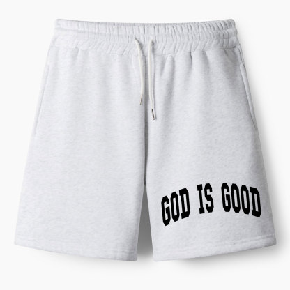 God Is Good Christian Premium Fleece Shorts