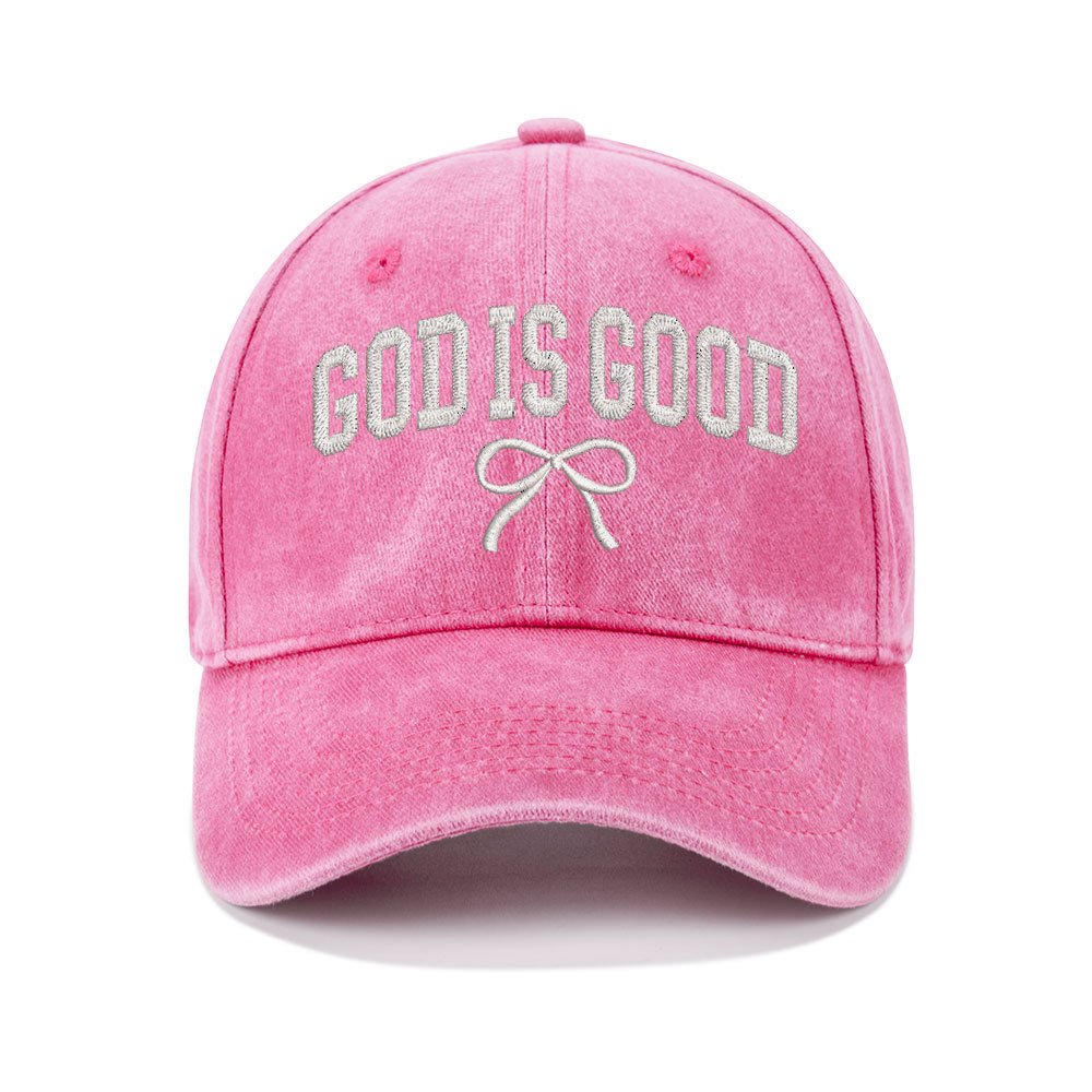 God Is Good Christian Washed Hat