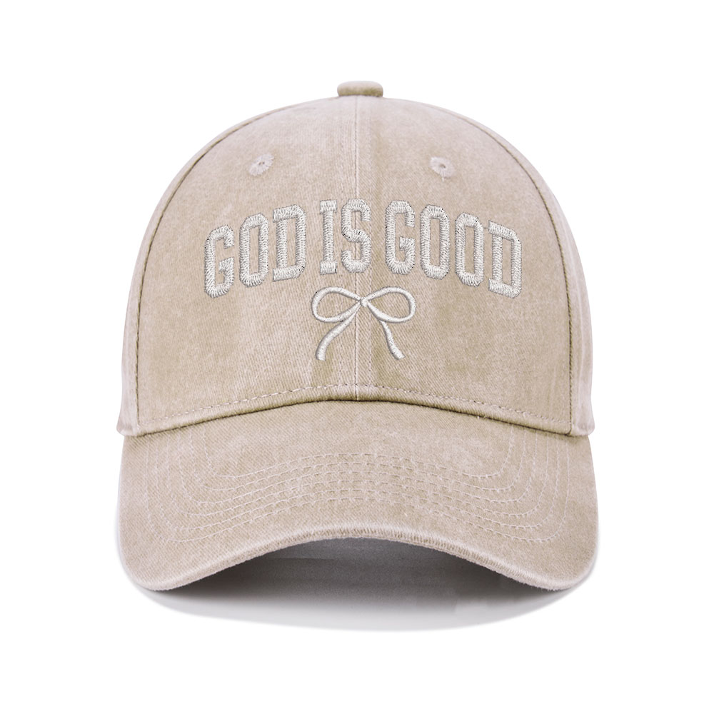 God Is Good Christian Washed Hat