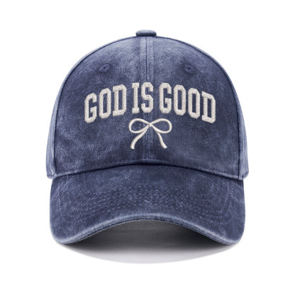 God Is Good Christian Washed Hat