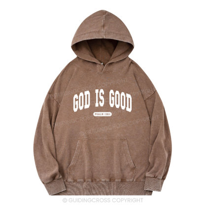 God Is Good Christian Washed Hoodie