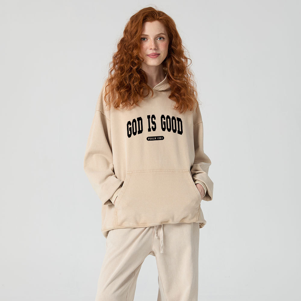 God Is Good Christian Washed Hoodie