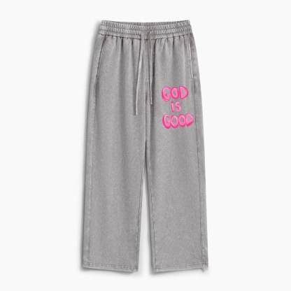 God Is Good Christian Washed Sweatpants 