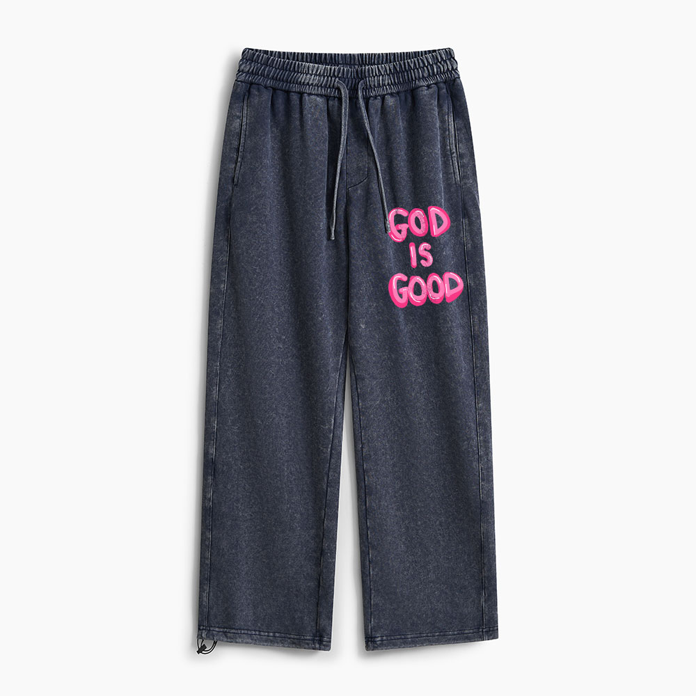 God Is Good Christian Washed Sweatpants 