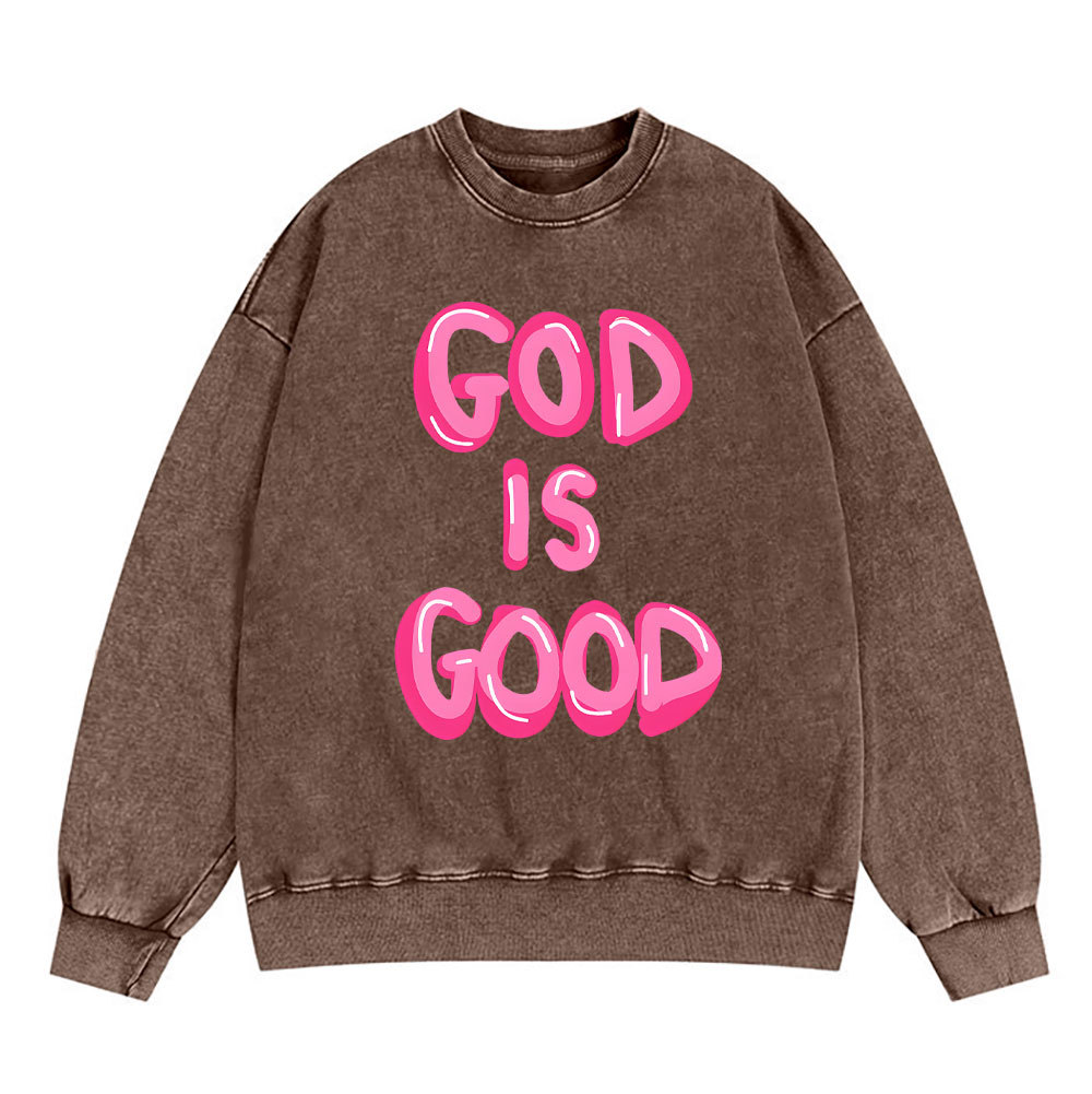 God Is Good Christian Washed Sweatshirt