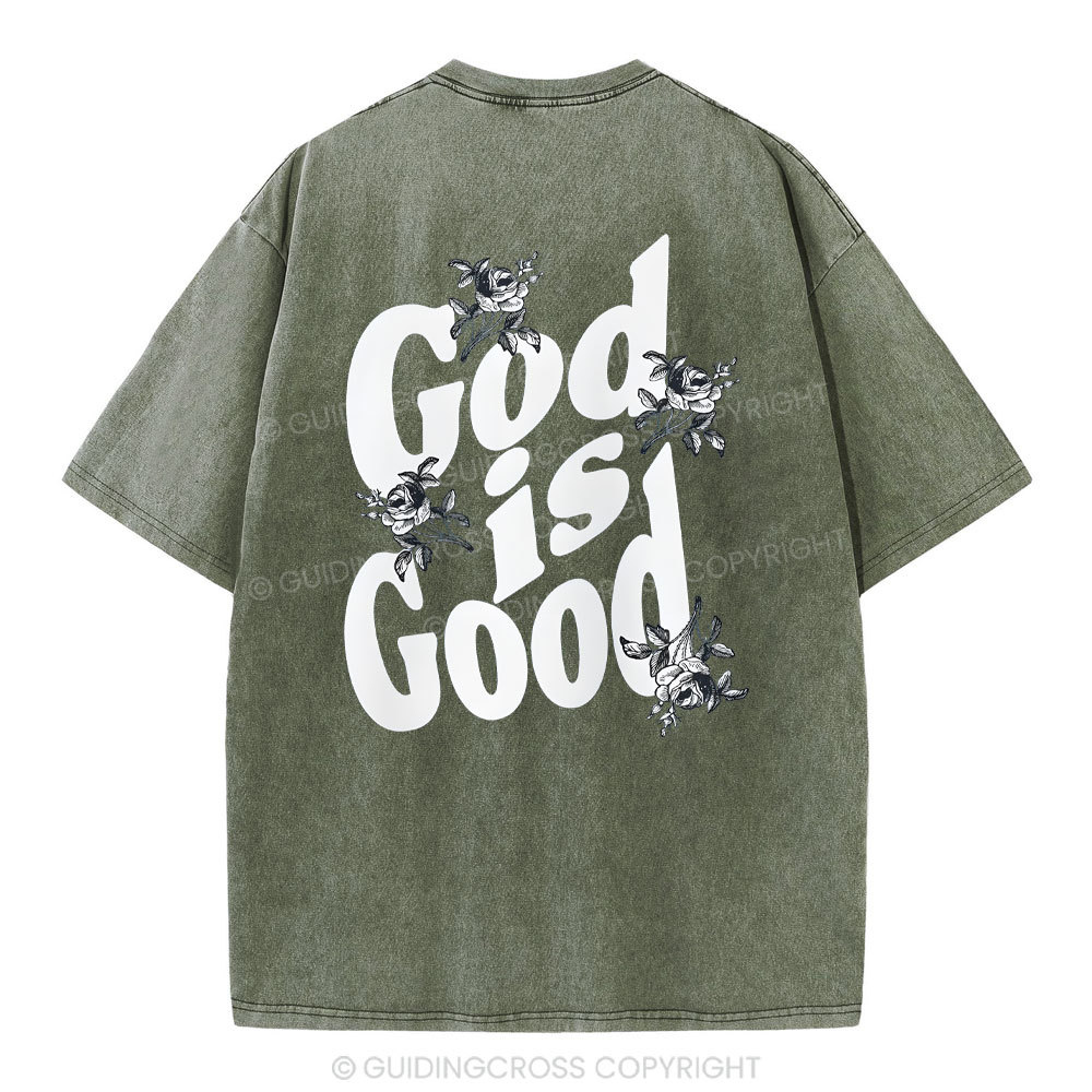 God Is Good Christian Washed T-Shirt