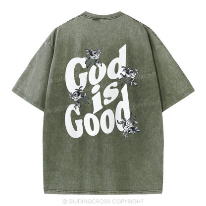God Is Good Christian Washed T-Shirt