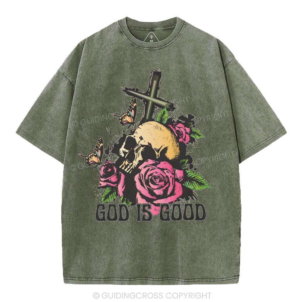God Is Good Christian Washed T-Shirt