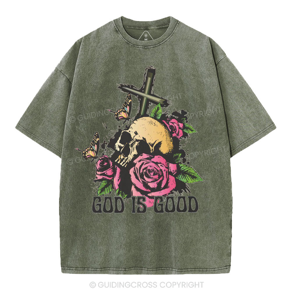God Is Good Christian Washed T-Shirt