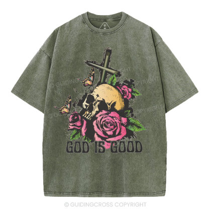 God Is Good Christian Washed T-Shirt