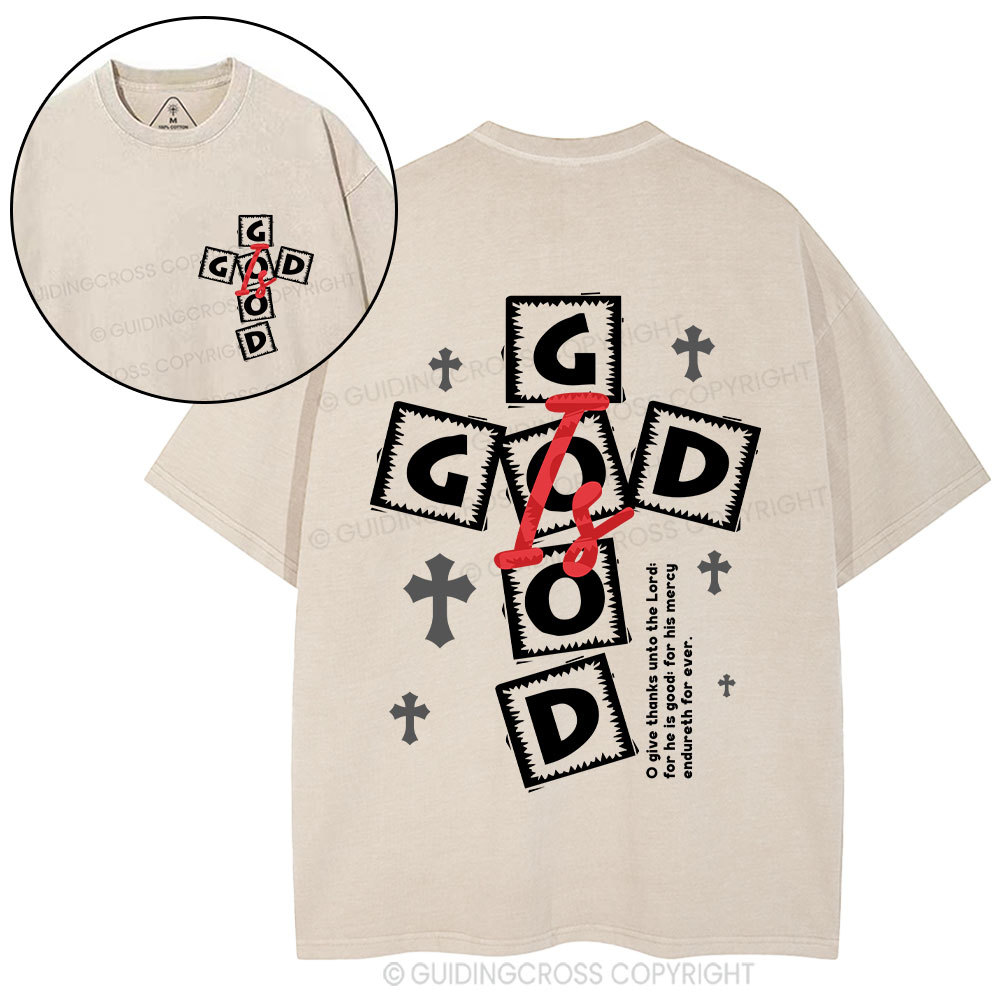God Is Good Christian Washed T-Shirt