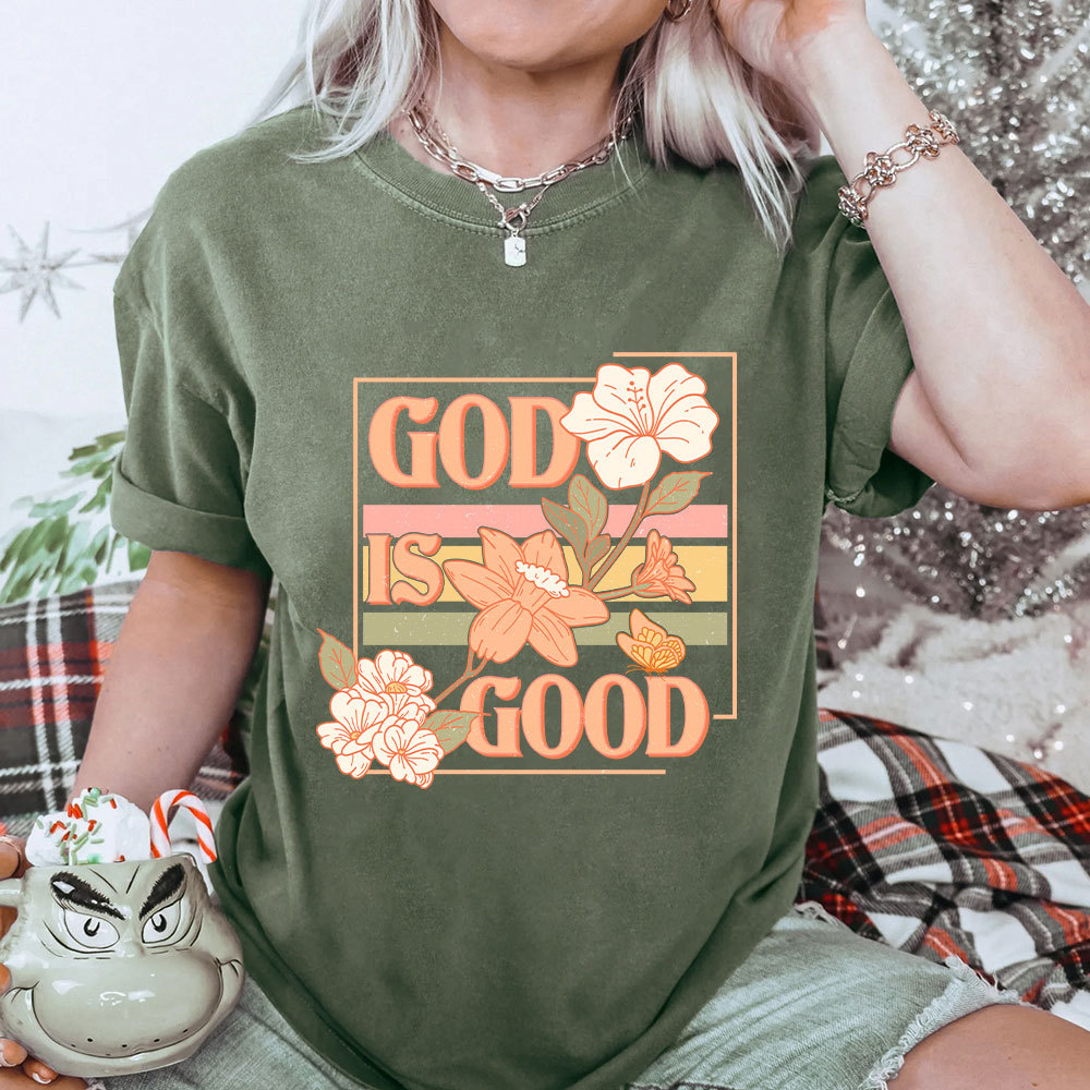 God Is Good Christian Washed T-Shirt