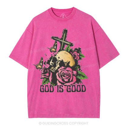 God Is Good Christian Washed T-Shirt