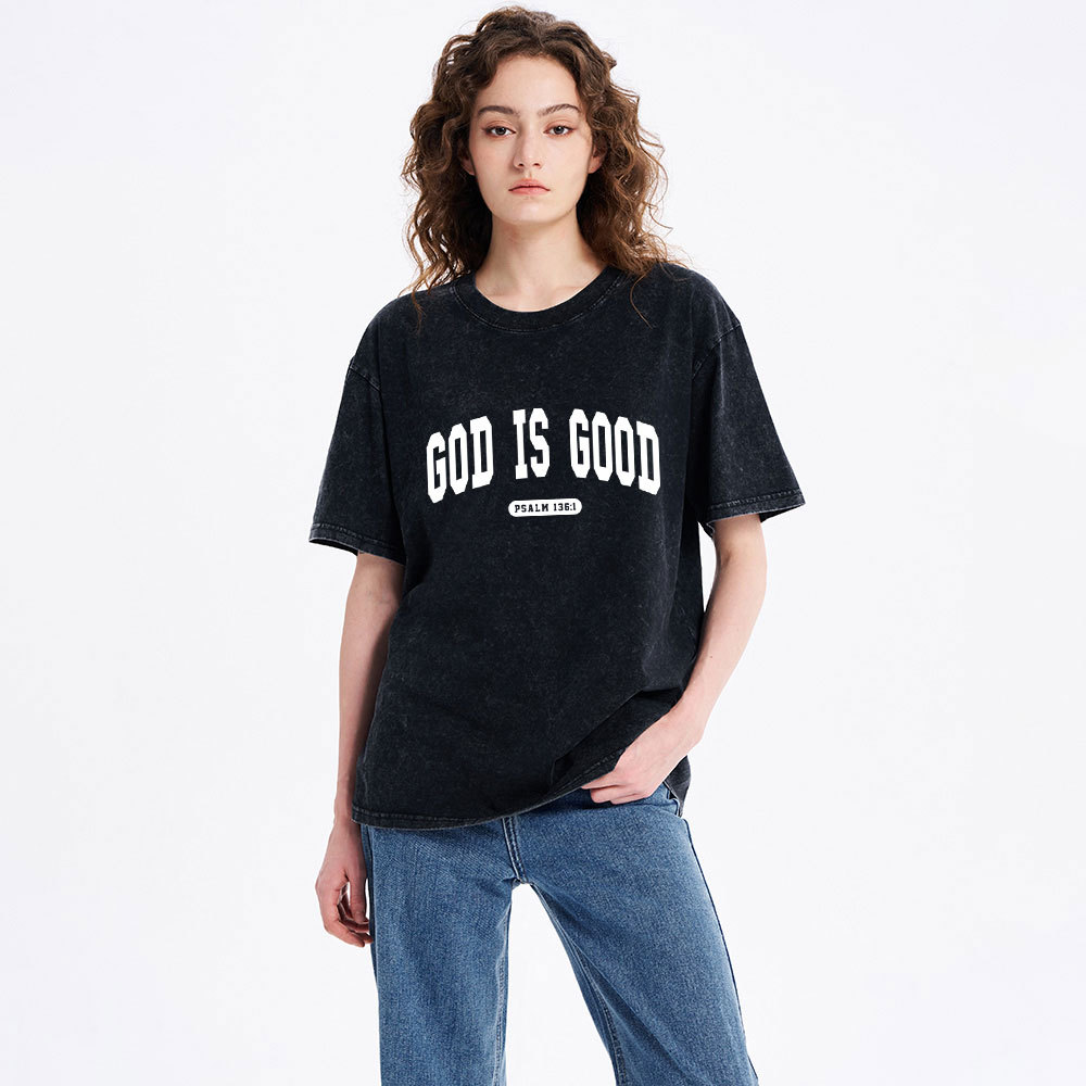God Is Good Christian Washed T-Shirt