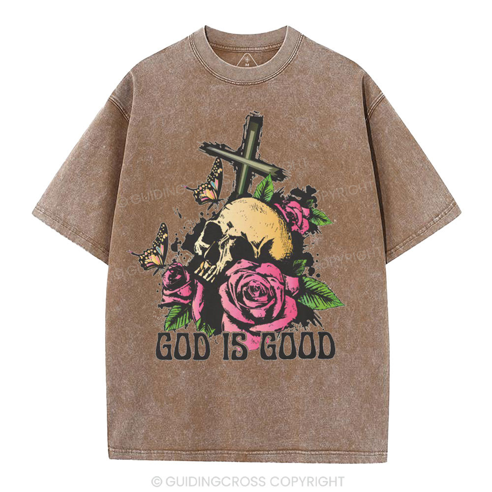 God Is Good Christian Washed T-Shirt