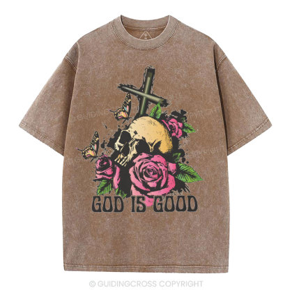 God Is Good Christian Washed T-Shirt
