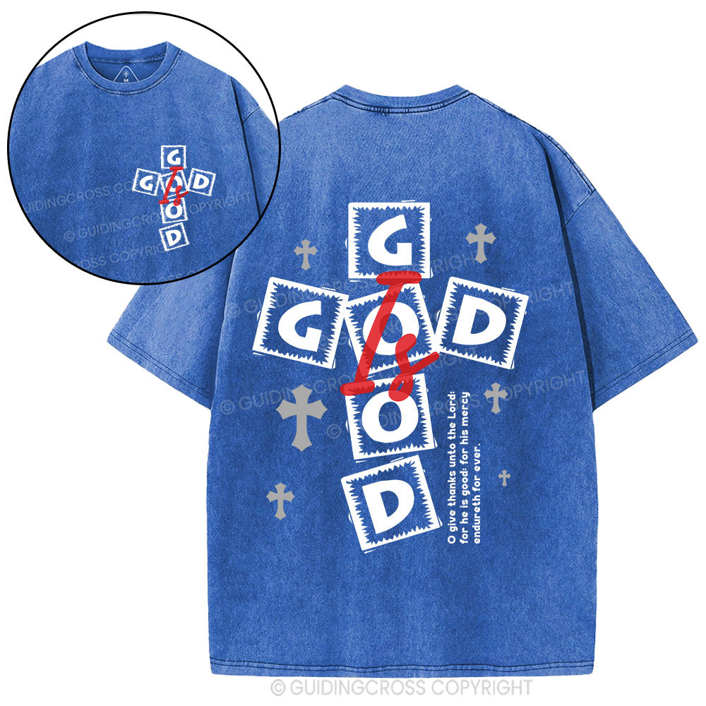 God Is Good Christian Washed T-Shirt