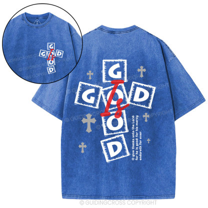 God Is Good Christian Washed T-Shirt