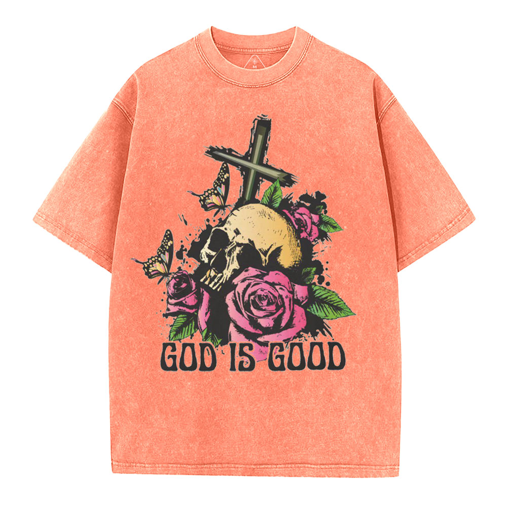 God Is Good Christian Washed T-Shirt