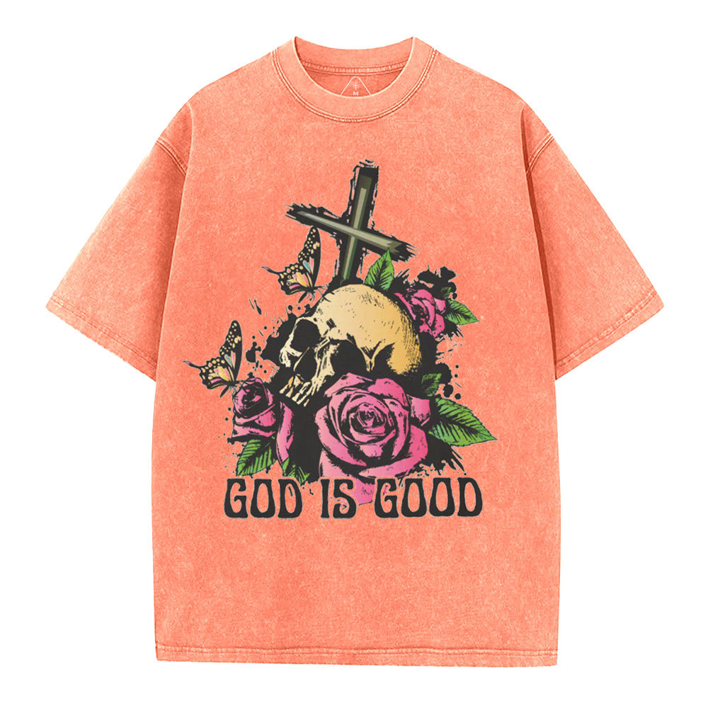 God Is Good Christian Washed T-Shirt