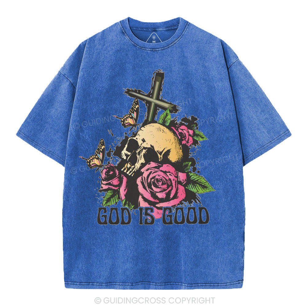 God Is Good Christian Washed T-Shirt