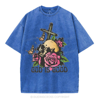 God Is Good Christian Washed T-Shirt