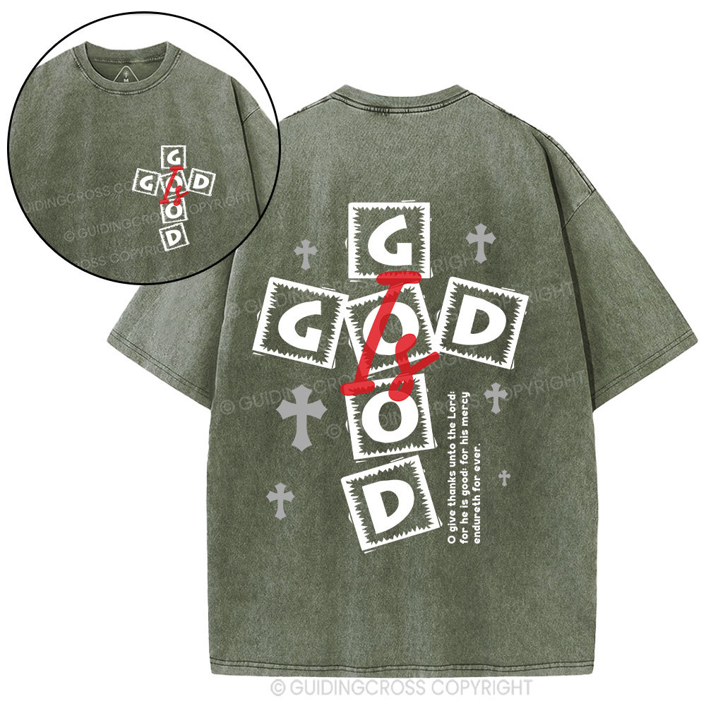 God Is Good Christian Washed T-Shirt