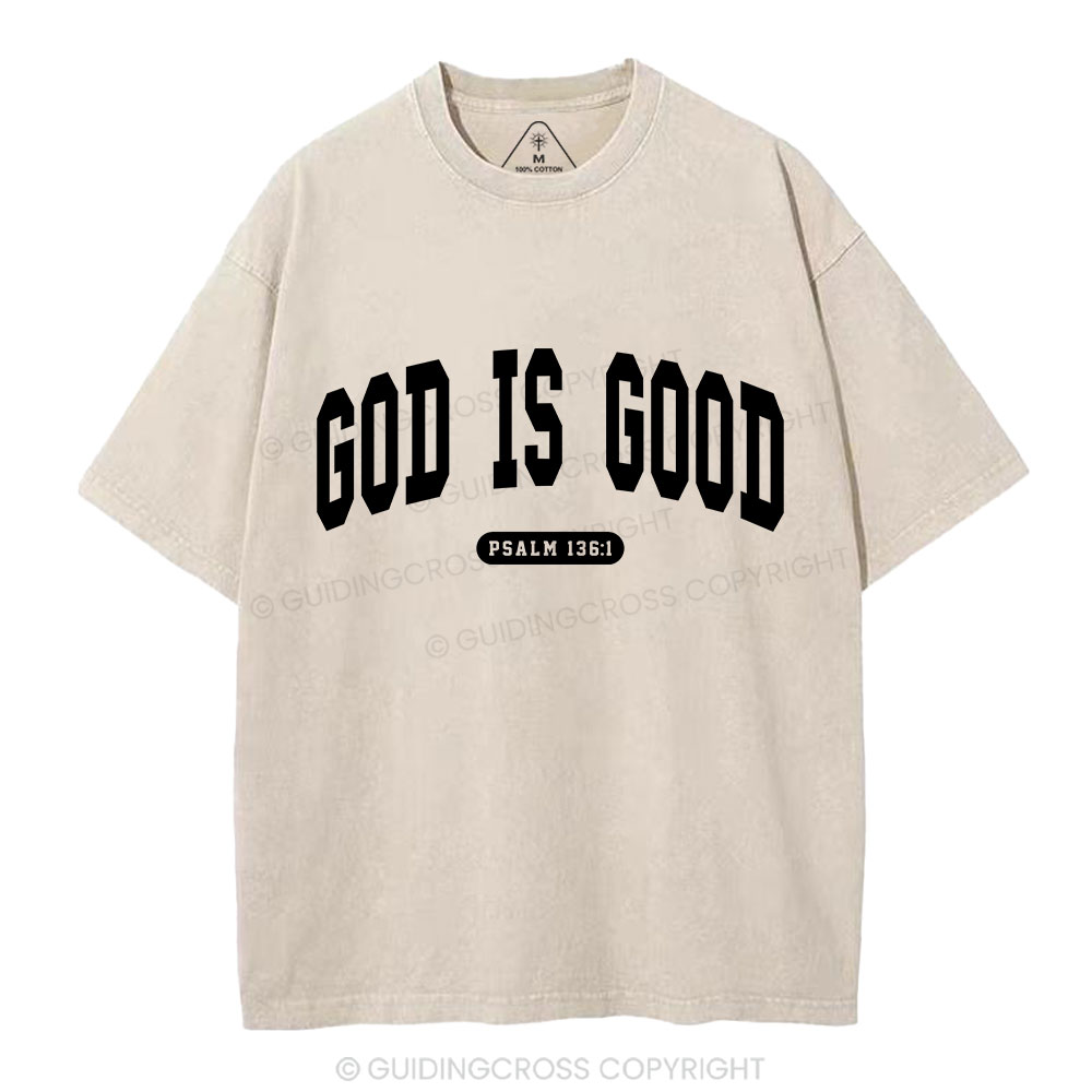 God Is Good Christian Washed T-Shirt