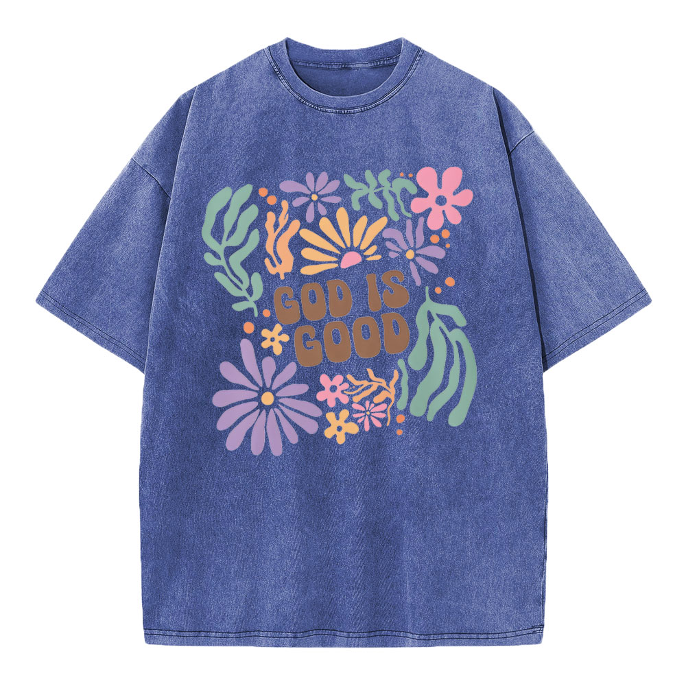 God Is Good Christian Washed T-Shirt