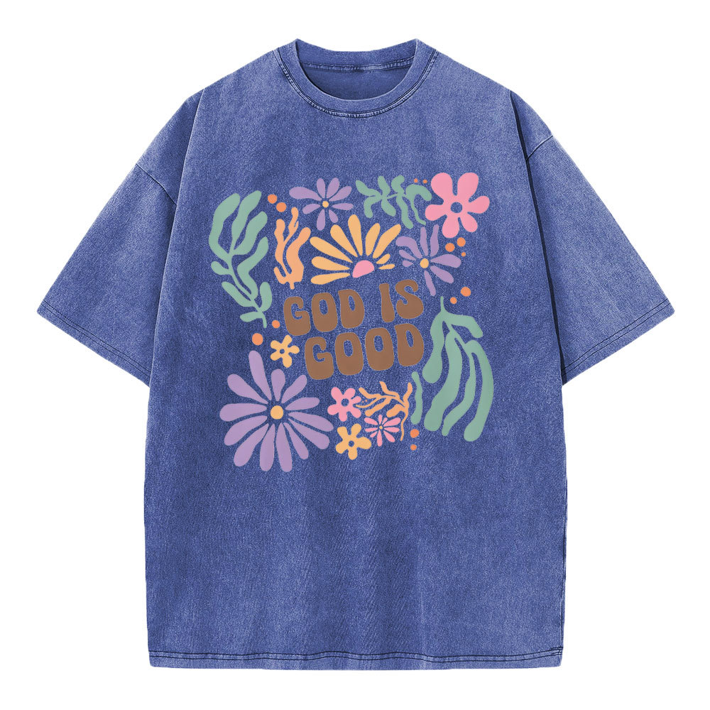 God Is Good Christian Washed T-Shirt